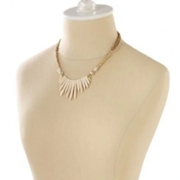 :: Stella & Dot | Versatile Howlite & Gold 5-in-1 Zuni Layering Necklace… - Picture 14 of 16